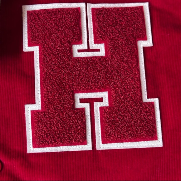 Hudson | Men’s Size Small Red Corduroy ‘Free Thinkers’ Varsity Jacket - NWT! - Picture 5 of 9